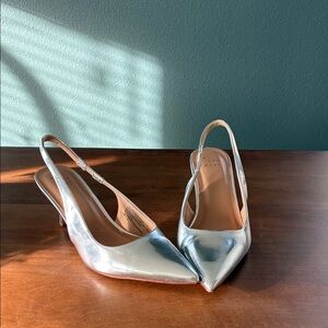 Metallic Slingback Heels